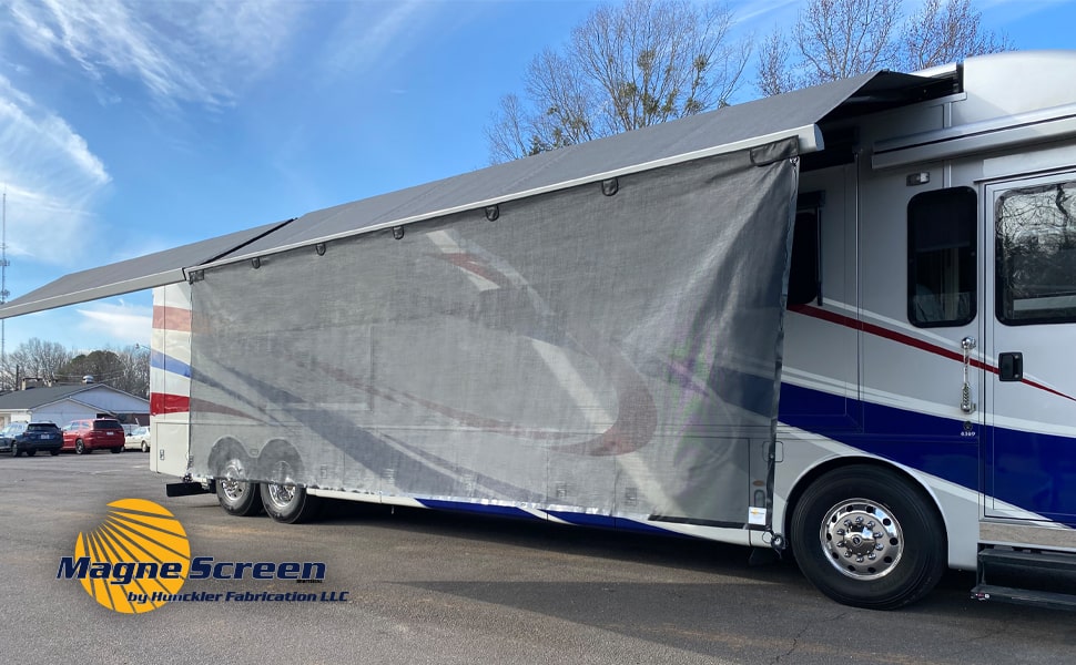 Magne Screen Awning Drop Shade for RVs Magne Screen Awning Drop Shade for RVs